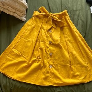 Mustard Yellow Midi Skirt